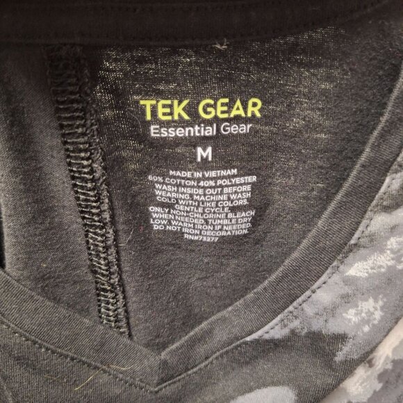 Tek Gear Essential Shirt Black White Womens Medium Short Sleeve - Picture 3 of 5